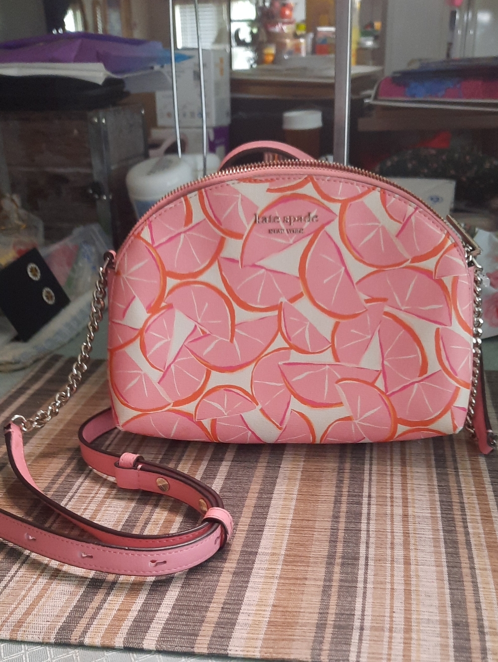 kate spade Pink Citrus Slice Dome Crossbody Bag